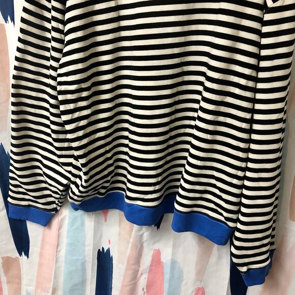 NWOT We the Free / Free People Classic Striped Oversized Crewneck in Black Combo - Picture 10 of 13